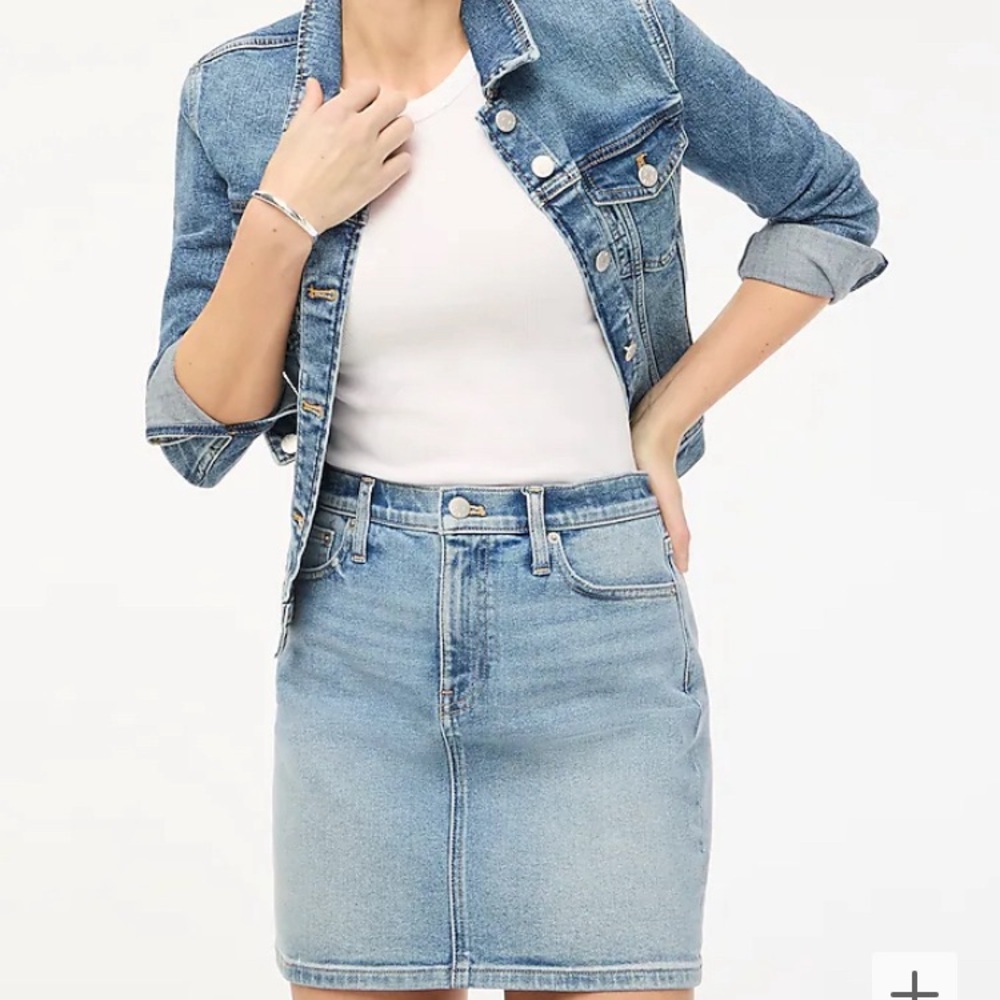 J. Crew Factory Denim Mini Skirt